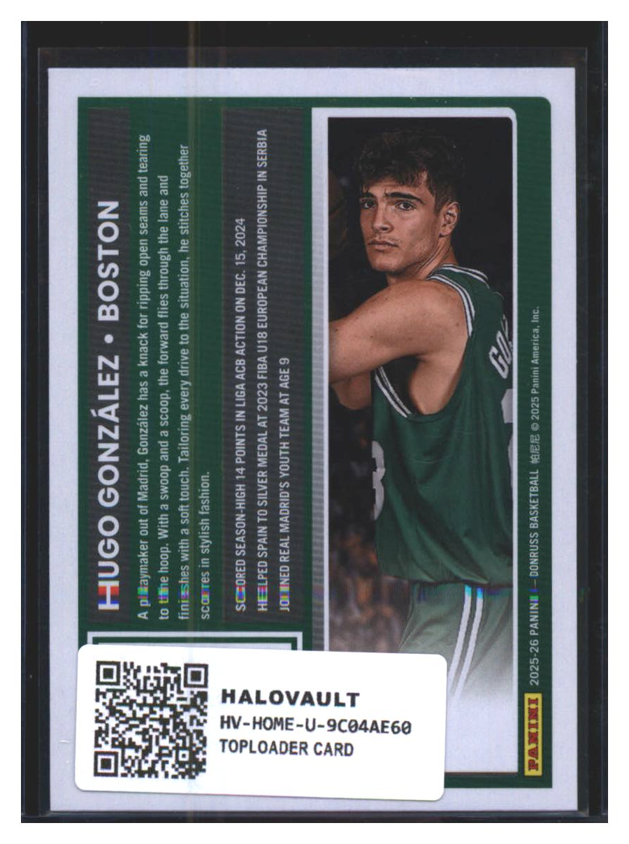 Photo 4 of 2025 Panini Donruss Basketball 2025-26 Panini Donruss Basketball Hugo González