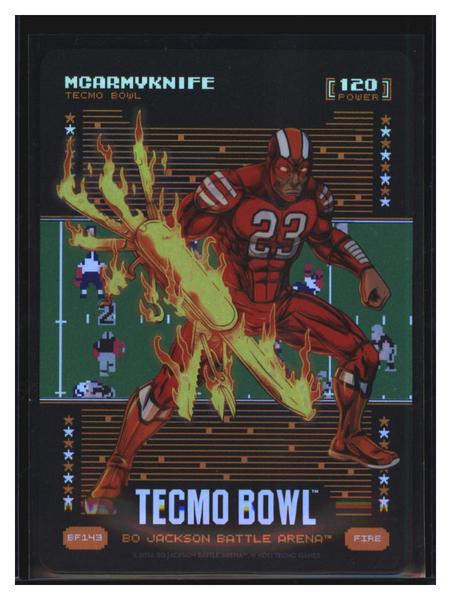 Photo 2 of 2024 Bo Jackson Battle Arena Battlefoil McArmyKnife (Christian McCaffrey) #BF143
