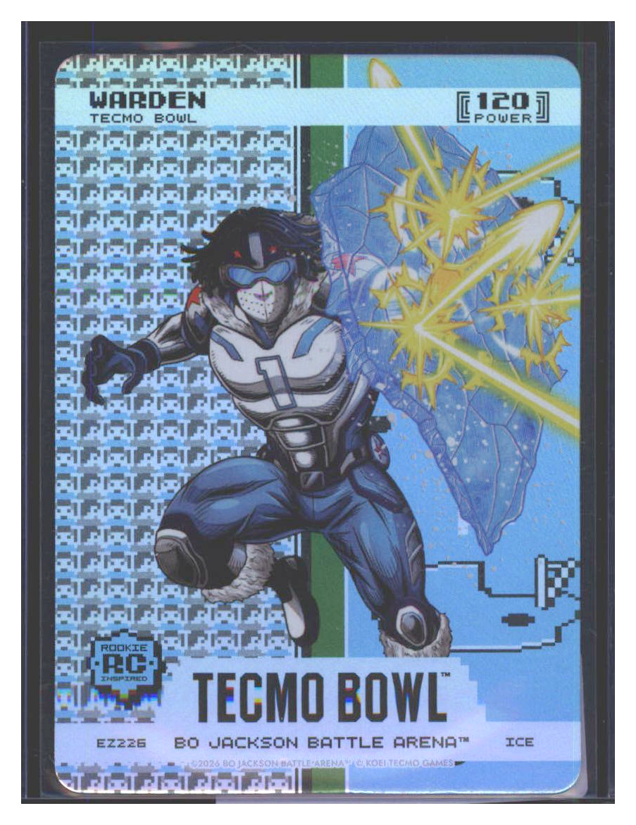 Photo 1 of 2026 KOEI TECMO GAMES TECMO BOWL BO JACKSON BATTLE ARENA Blue Ice TECMO BOWL Blue Ice WARDEN #EZ226