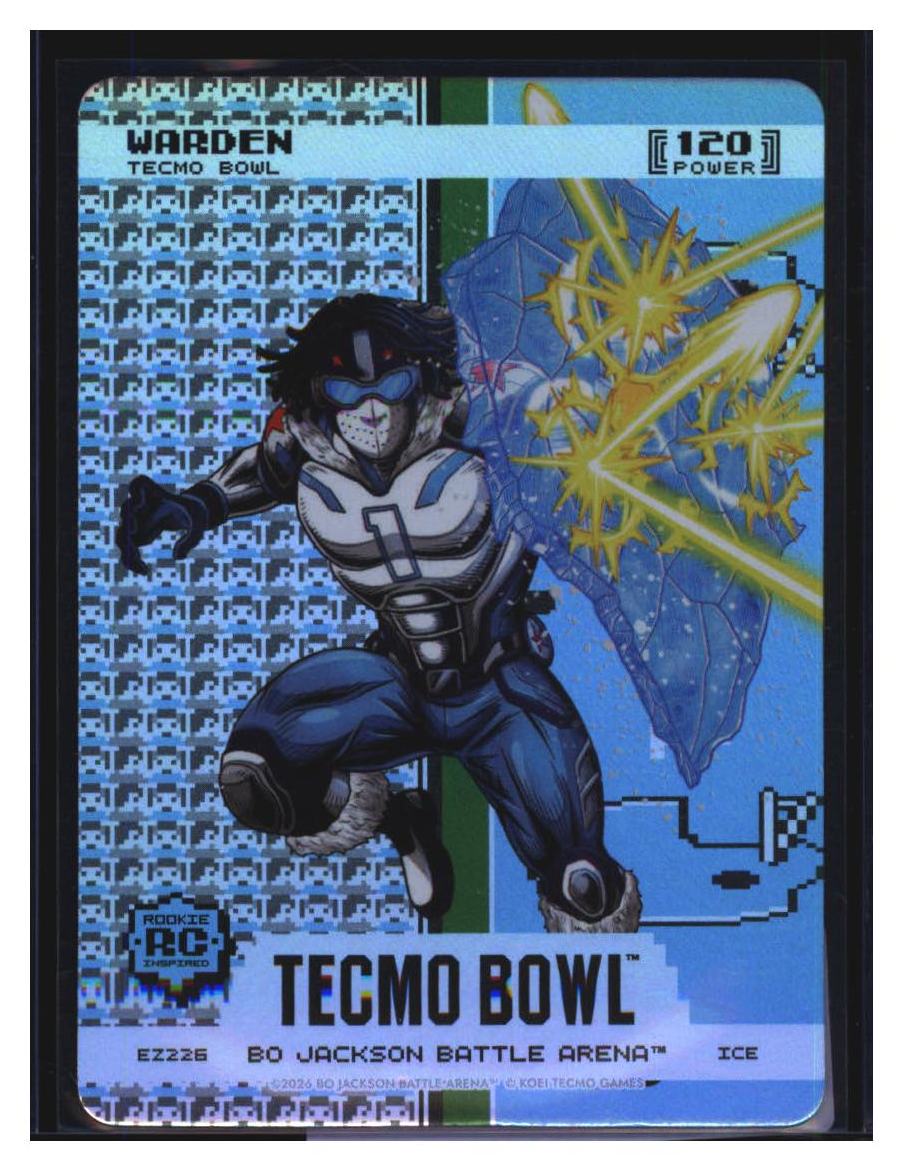 Photo 171 of 2026 KOEI TECMO GAMES TECMO BOWL BO JACKSON BATTLE ARENA Blue Ice TECMO BOWL Blue Ice WARDEN #EZ226