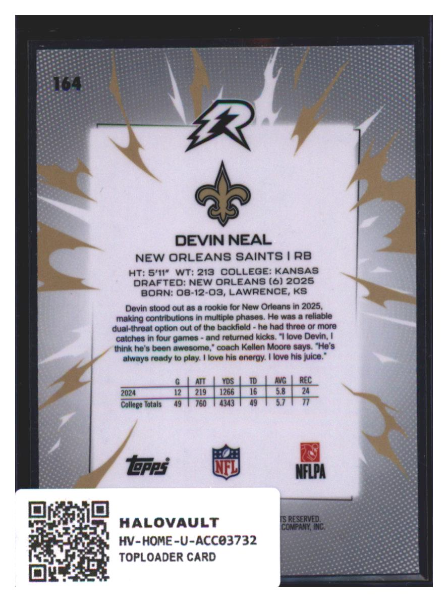 Photo 7 of 2025 Topps Topps Rip Football Devin Neal #164
