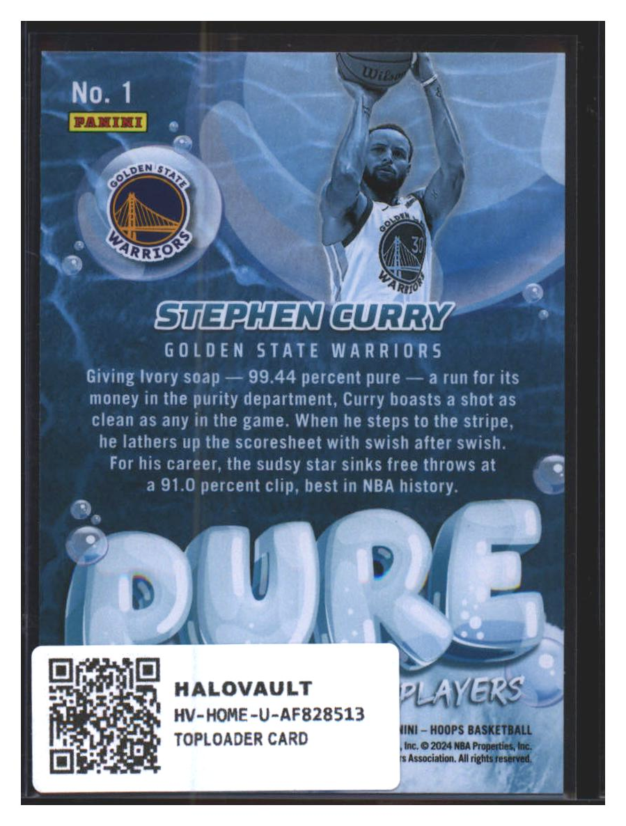 Photo 4 of 2024 Panini NBA Hoops Pure Players Stephen Curry #1