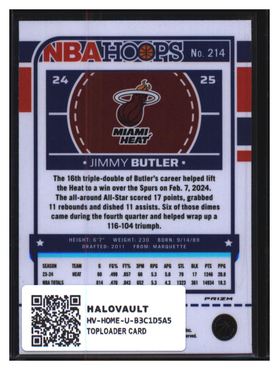 Photo 2 of 2024 NBA Hoops 24-25 Red Jimmy Butler #214