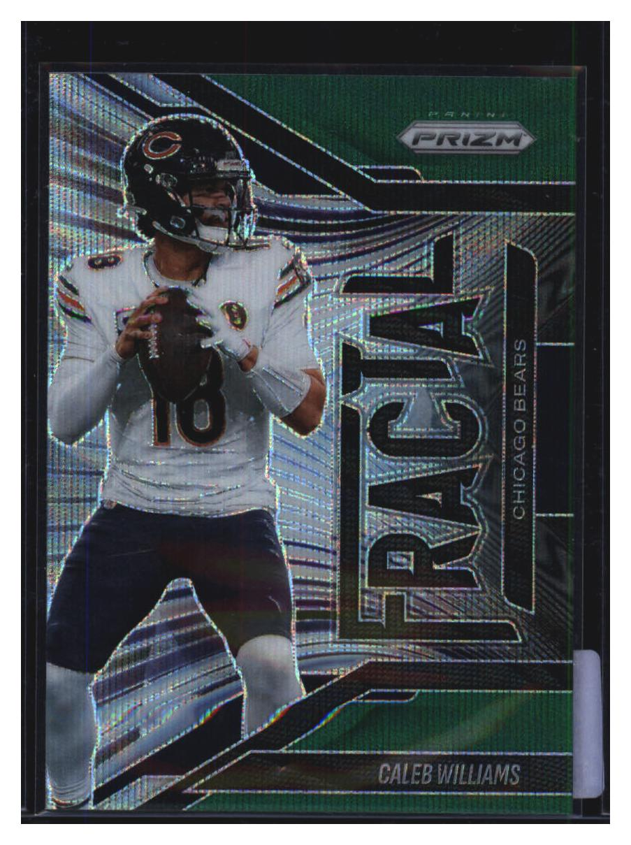 Photo 2 of 2024 Panini Prizm Football Panini Prizm Football Fractal Green Prizm Caleb Williams #4