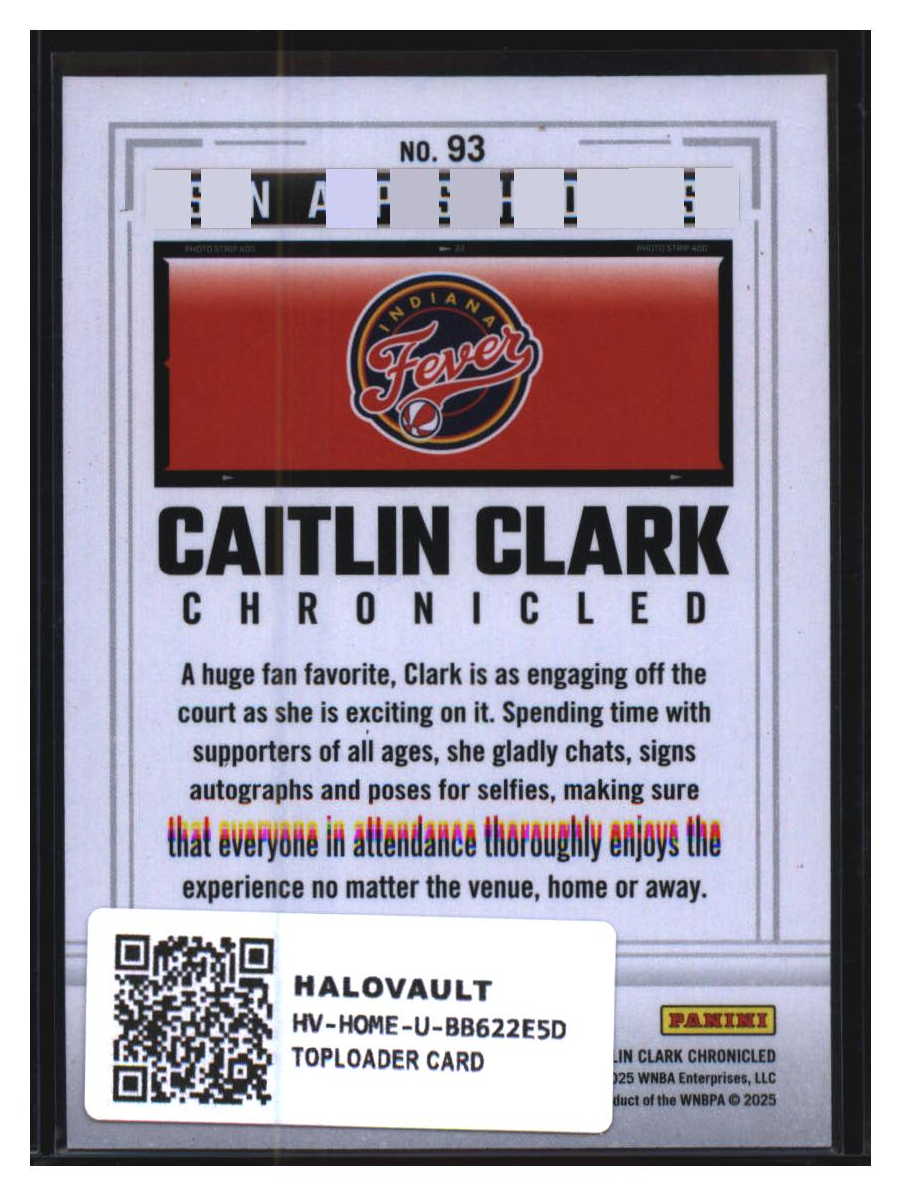 Photo 2 of Panini Chronicled Red Caitlin Clark #93