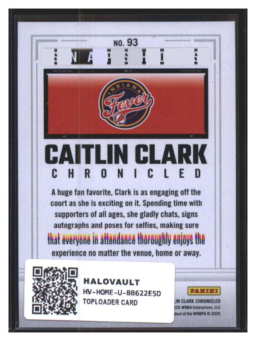 Photo 4 of 2025 Panini Panini Chronicles WNBA Chronicled Caitlin Clark #93