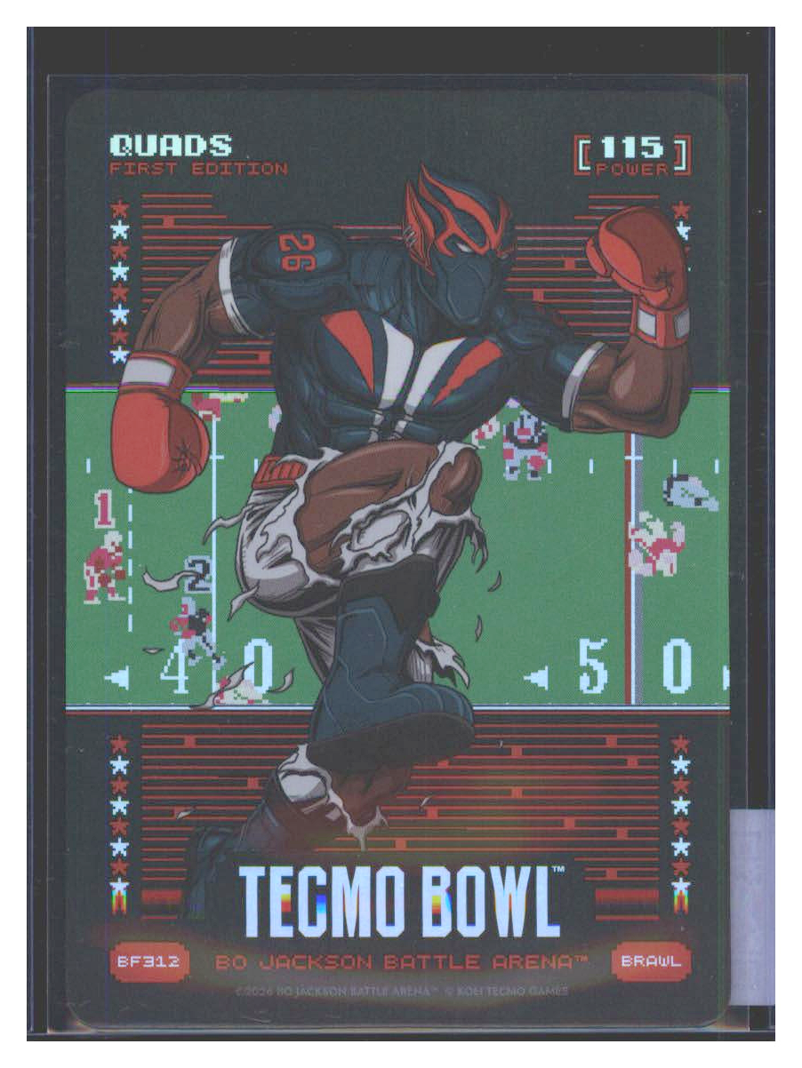 Photo 1 of 2026 Kotaku Tecmo Games Tecmo Bowl Bo Jackson Battle Arena Quads First Edition #BF312
