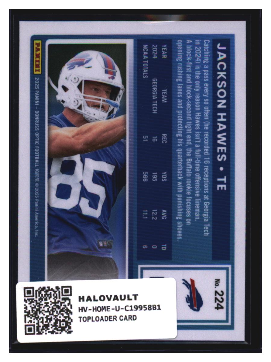 Photo 4 of 2024 Panini Donruss Optic Football Jackson Hawes #224