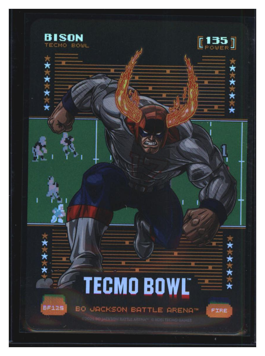 Photo 2 of 2026 Bo Jackson Battle Arena Tecmo Bowl Edition Battlefoil Bison (Josh Allen) #BF125