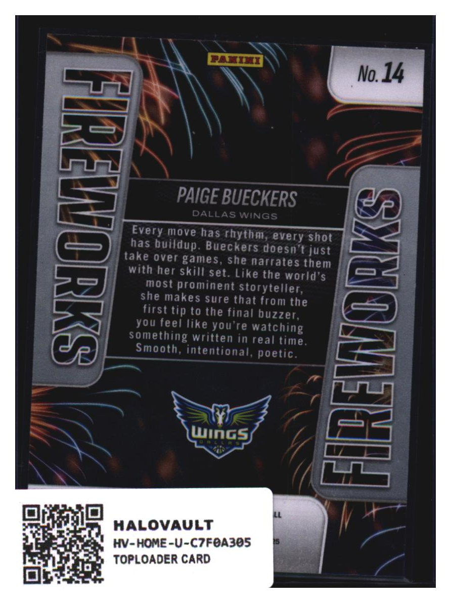 Photo 3 of 2024 Panini Prizm Prizm WNBA Fireworks Paige Bueckers #14