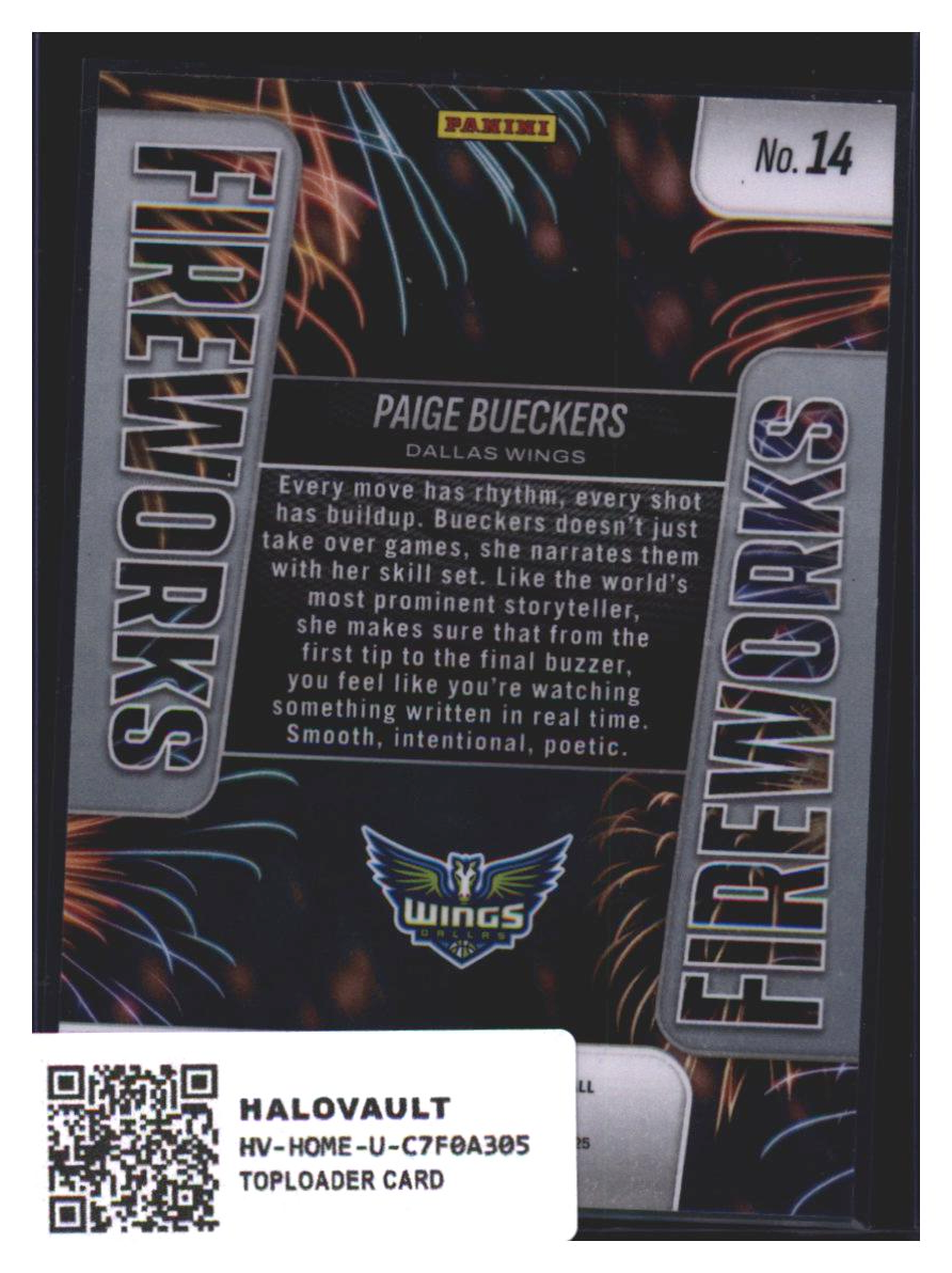 Photo 7 of 2024 Panini Prizm Prizm WNBA Fireworks Paige Bueckers #14