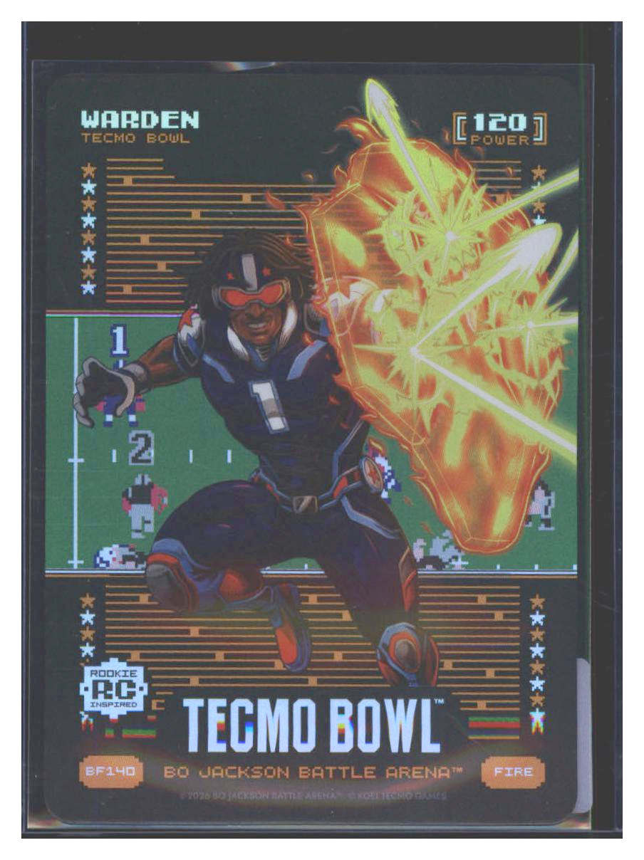 Photo 1 of 2024 Bo Jackson Battle Arena Tecmo Bowl Battlefoil Warden (Cam Ward) #BF140