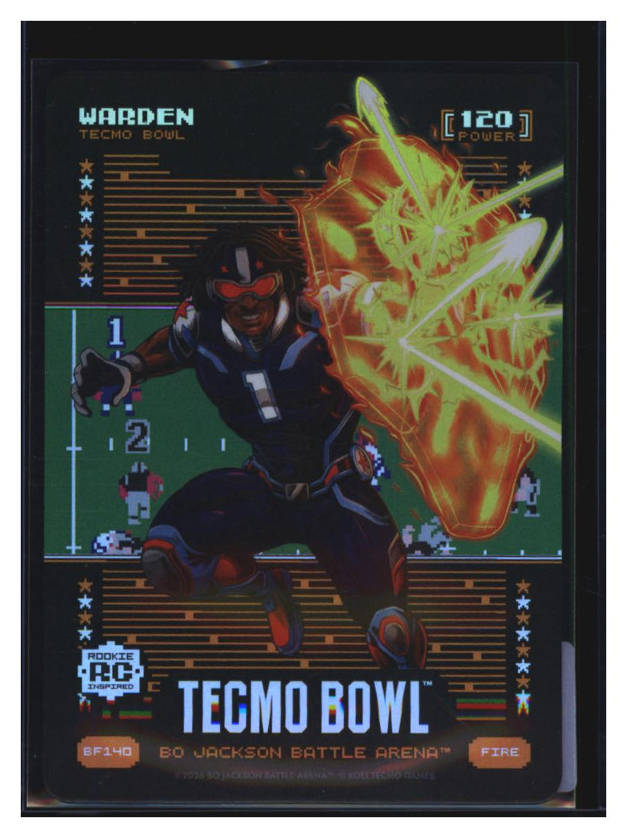 Photo 2 of 2024 Bo Jackson Battle Arena Tecmo Bowl Battlefoil Warden (Cam Ward) #BF140