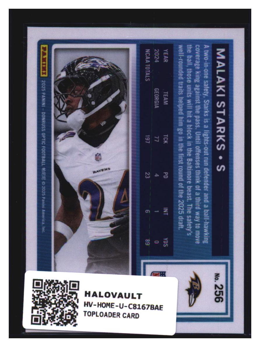 Photo 4 of 2025 Panini Donruss Optic 2025 Donruss Optic Malaki Starks #256