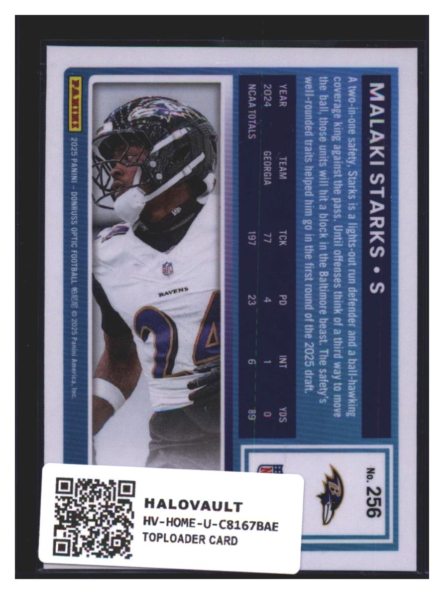 Photo 7 of 2025 Panini Donruss Optic 2025 Donruss Optic Malaki Starks #256
