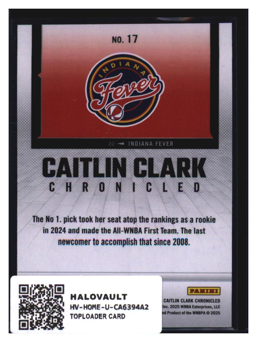 Photo 4 of 2025 Panini Chronicled Caitlin Clark #17