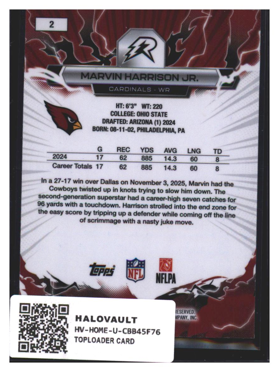 Photo 7 of Topps Marvin Harrison Jr. #2