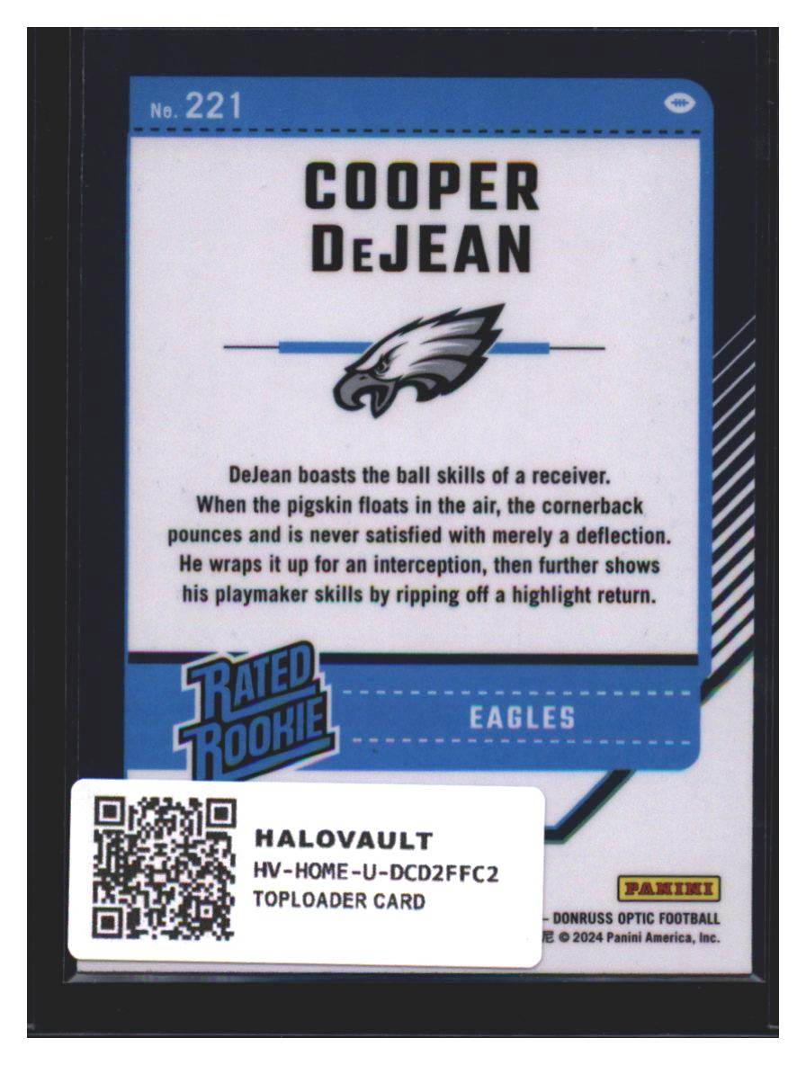 Photo 7 of 2024 Panini Donruss Optic Donruss Optic Football 2024 Panini Donruss Optic Football Base Cooper DeJean #221