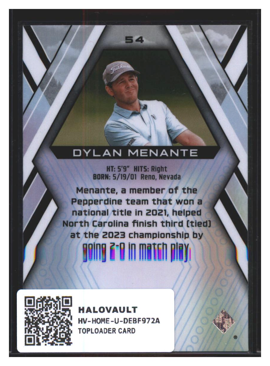 Photo 4 of 2024 Upper Deck Allure Allure Golf Dylan Menante #54