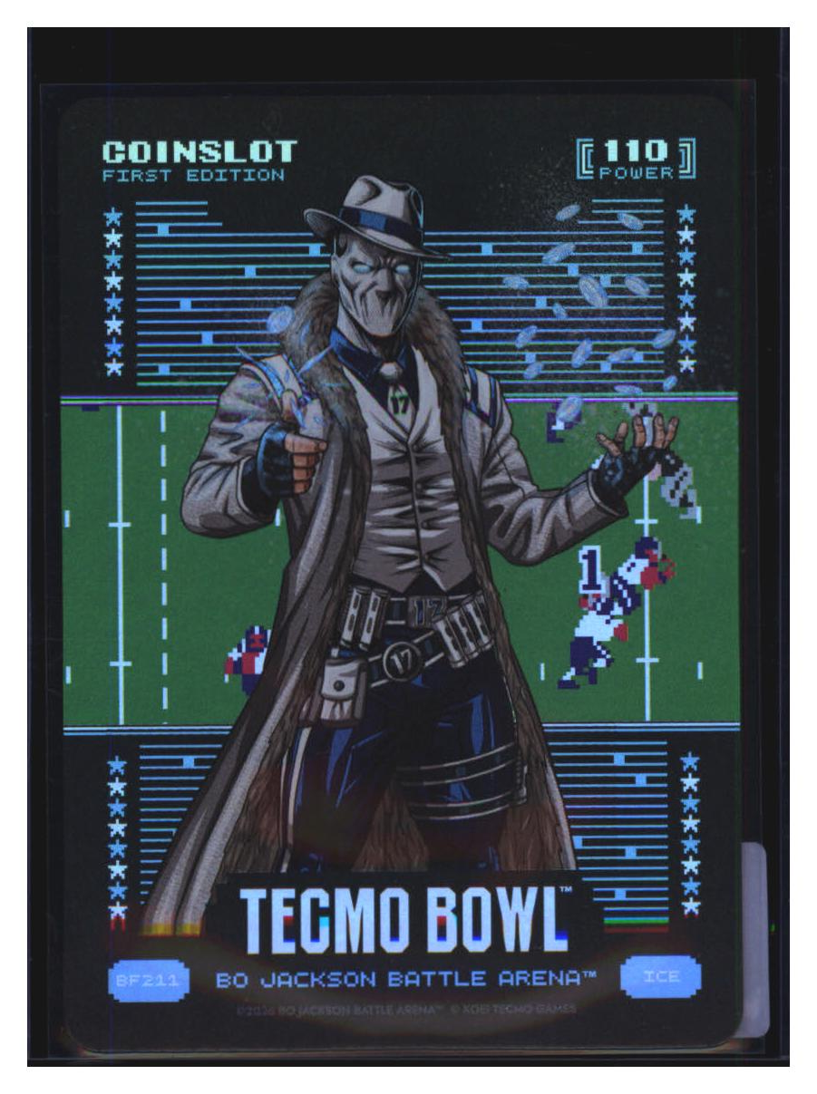 Photo 29 of 2016 TECMO BOWL COIN SLOT FIRST EDITION BO JACKSON BATTLE ARENA ICE 2016 TECMO BOWL COIN SLOT FIRST EDITION ICE BFZ11 BO JACKSON BATTLE ARENA (Bo Jackson)