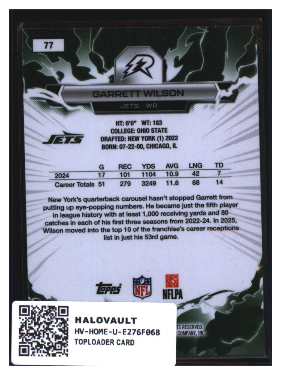 Photo 2 of 2025 Topps Topps Resurgence Garrett Wilson #77