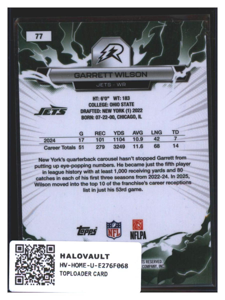 Photo 4 of 2025 Topps Topps Resurgence Garrett Wilson #77