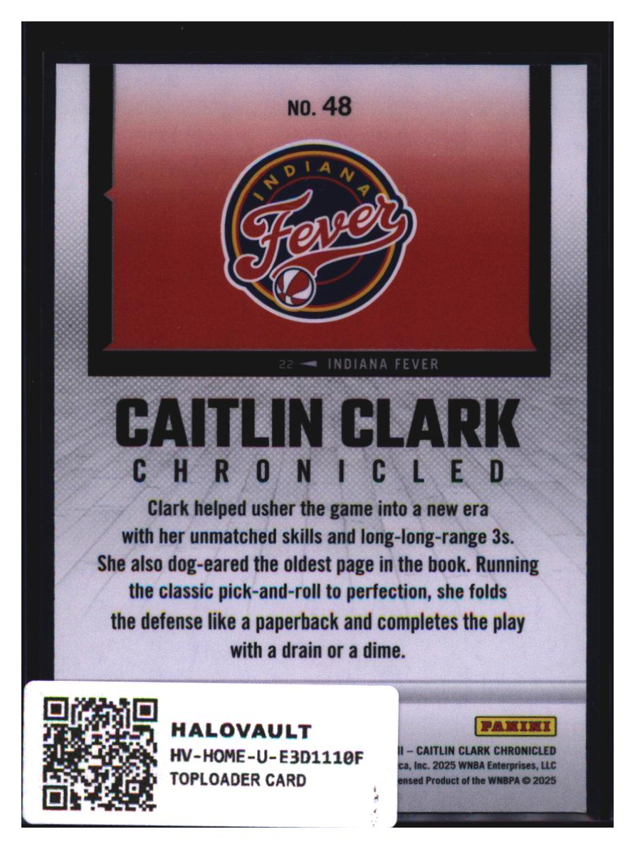 Photo 3 of 2025 Panini Panini Chronicled Caitlin Clark #48