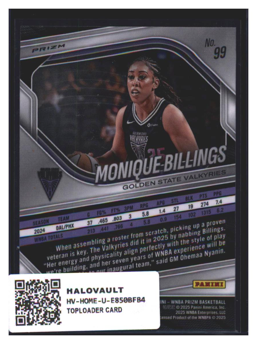 Photo 7 of Prizm Prizm WNBA Monique Billings #99