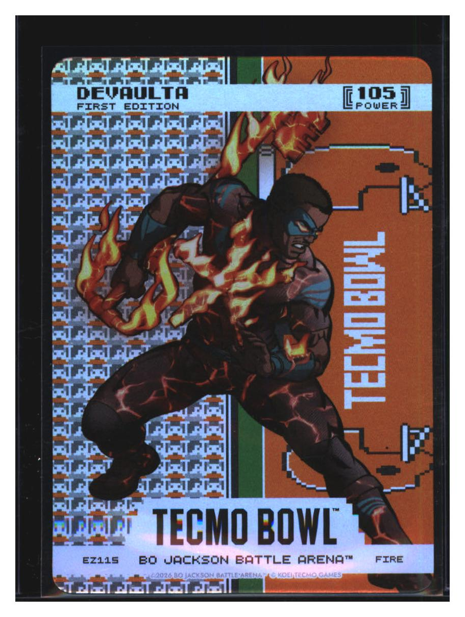 Photo 2 of 2026 Bo Jackson Battle Arena Tecmo Bowl Endzone Battlefoil DeVaulta (DeVonta Smith) #EZ115