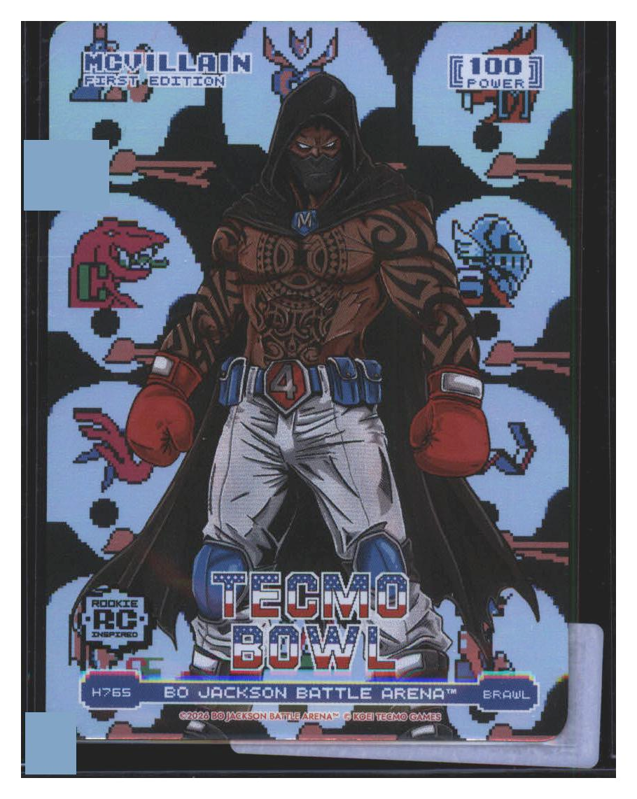 Photo 2 of 2026 Bo Jackson Battle Arena Tecmo Bowl Edition Helmets Battlefoil McVillain (Tetairoa McMillan) #H765