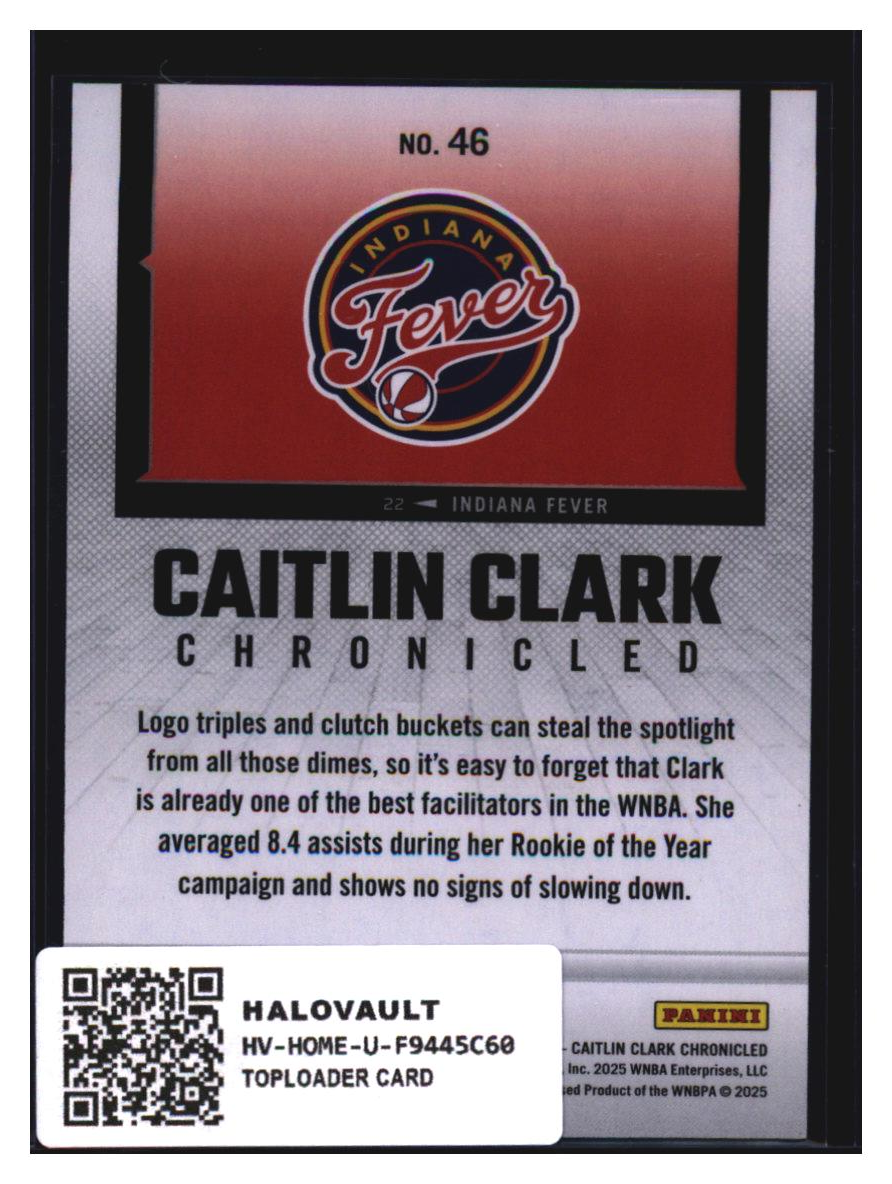 Photo 3 of 2025 Panini Chronicled Caitlin Clark #46