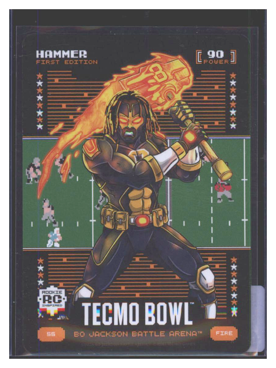 Photo 1 of Tecmo Bowl Bo Jackson Battle Arena Rookie RC Inspired Hammer First Edition #56
