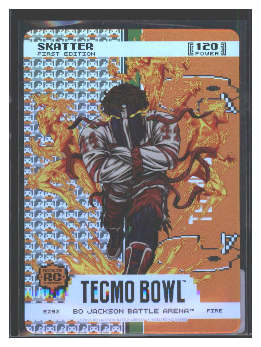 Photo 1 of 2026 Bo Jackson Battle Arena Bo Jackson Battle Arena Tecmo Bowl Endzone Battlefoil Skatter (Cam Skattebo) #EZ92
