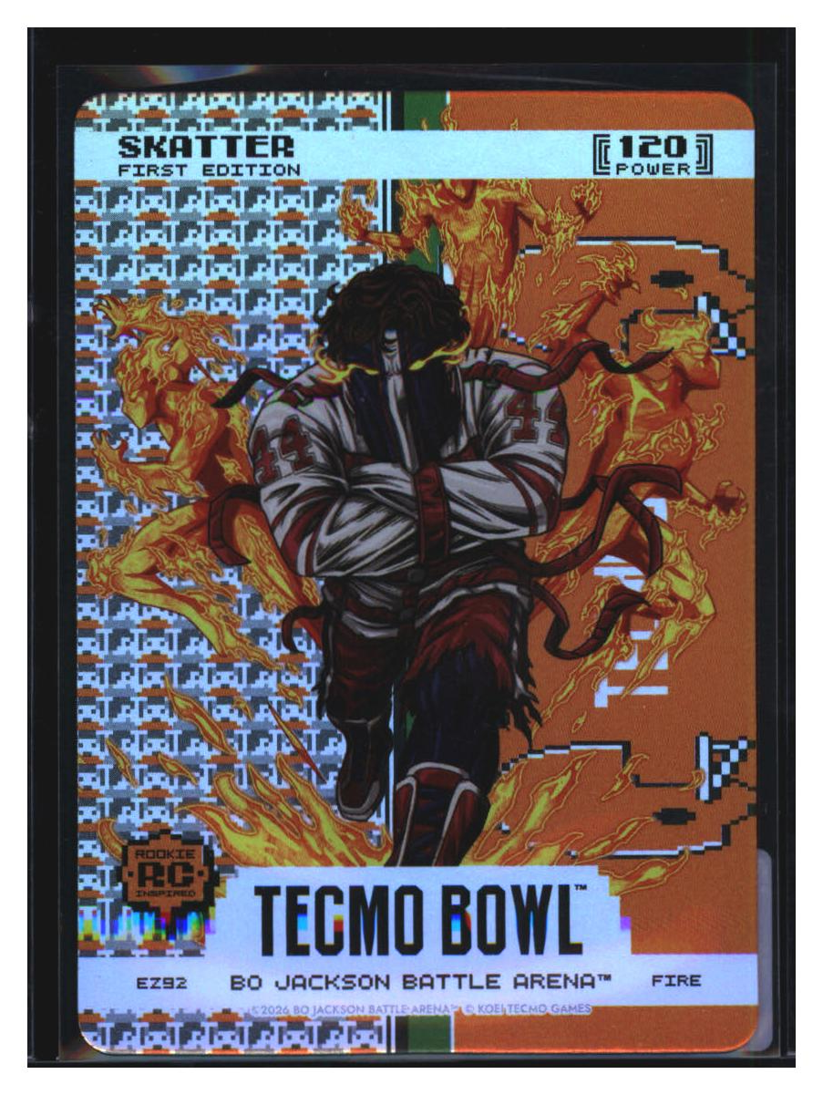 Photo 2 of 2026 Bo Jackson Battle Arena Bo Jackson Battle Arena Tecmo Bowl Endzone Battlefoil Skatter (Cam Skattebo) #EZ92